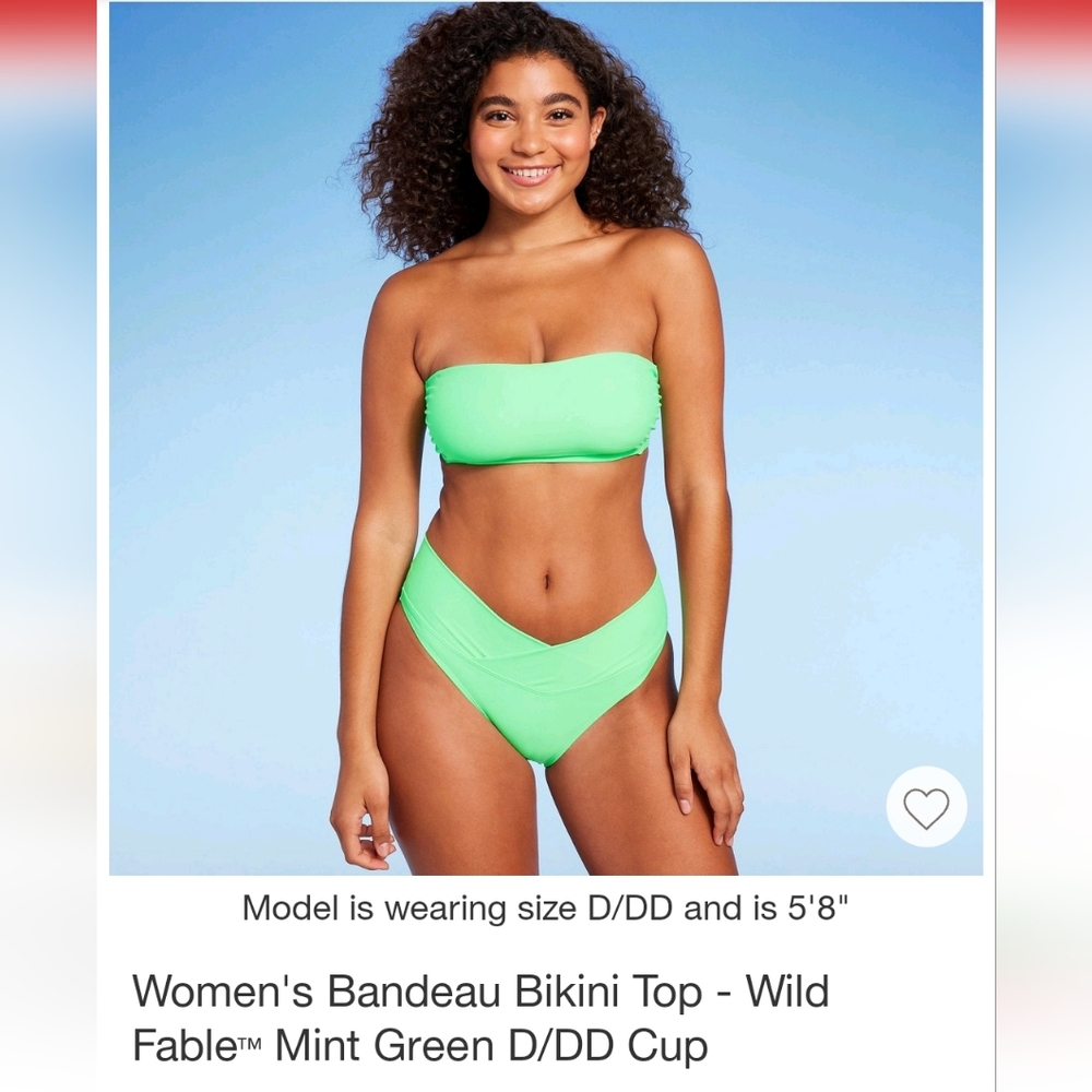 Wild Fable Lime Green Bikini Small D/DD